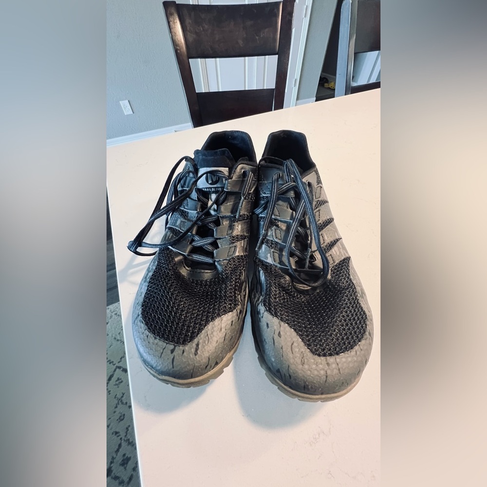 Merrell J50293 Men's Trail Glove 5 Sneaker Black Running Shoes size 10 - Picture 2 of 10